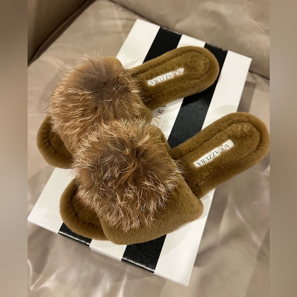 Aquazzura Foxy Slides. NIB.